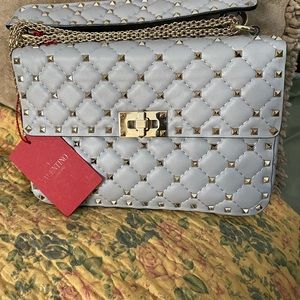 Valentino Rockstud Opal Grey bag NWT